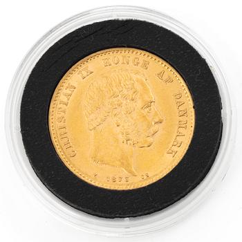 Guldmynt, Danmark, Christian IX, 20 kroner, 1873.