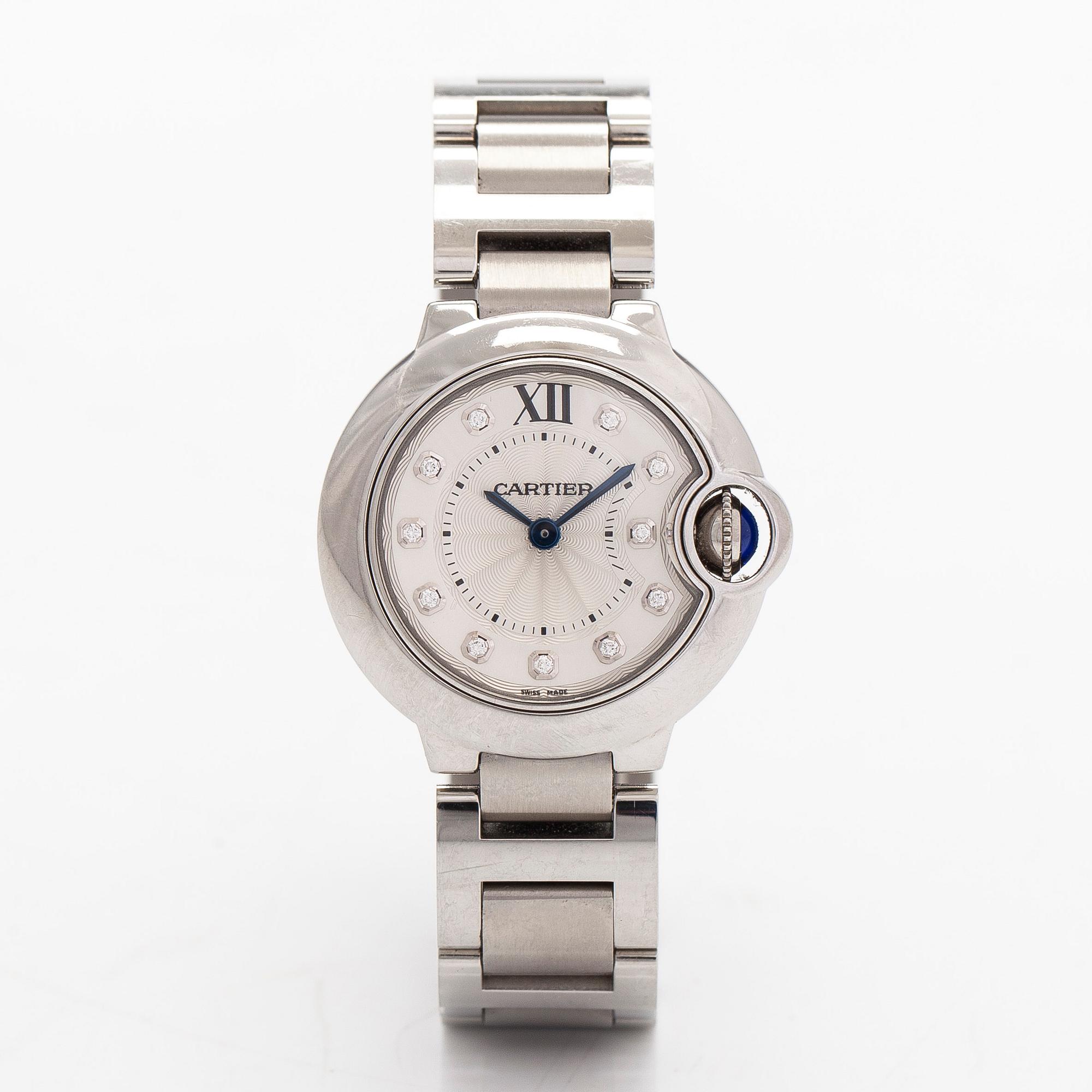Cartier, Ballon Bleu, rannekello, 28 mm.