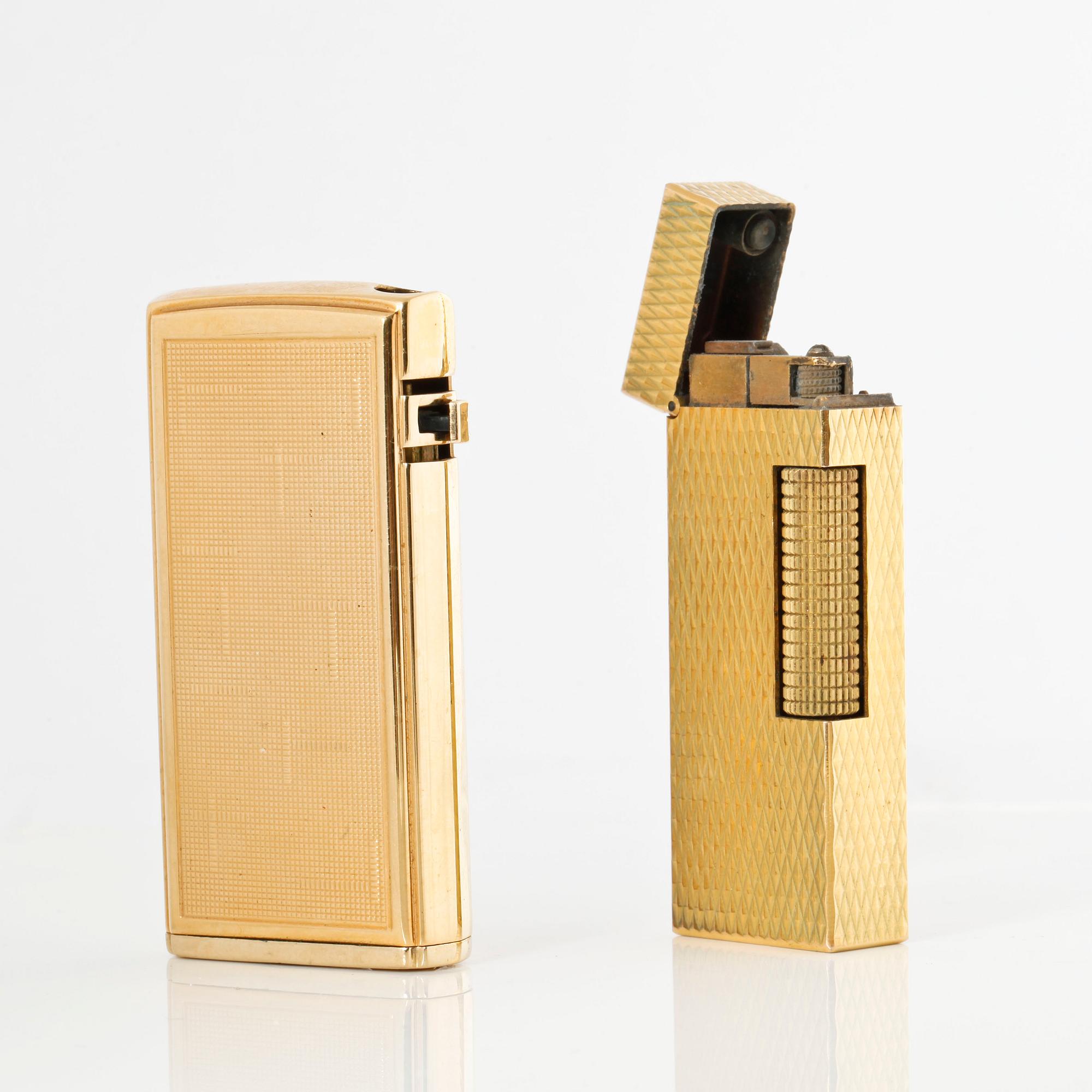 TÄNDARE, 2 st, Dunhill och Ronson, 1900-talets andra hälft.