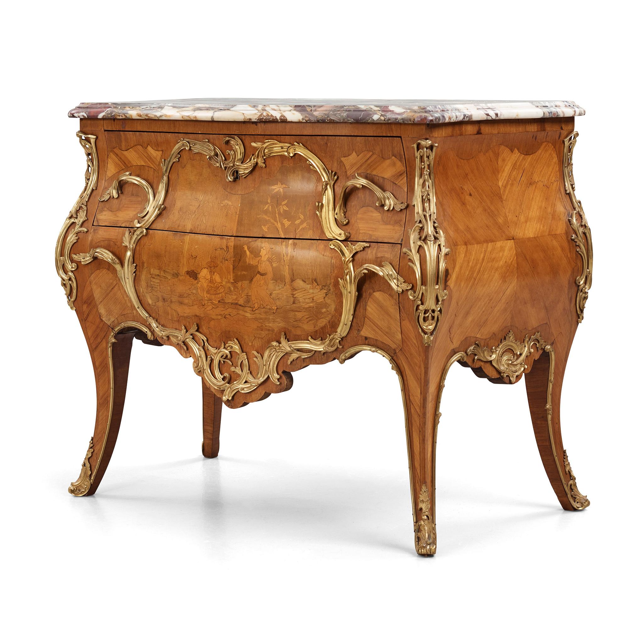 Byrå, Frankrike 1800-talets andra hälft, Louis XV-stil.