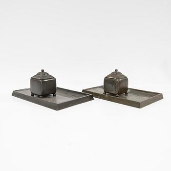 Just Andersen, Writing desks, 2 pcs, Denmark, first half of the 20th century.