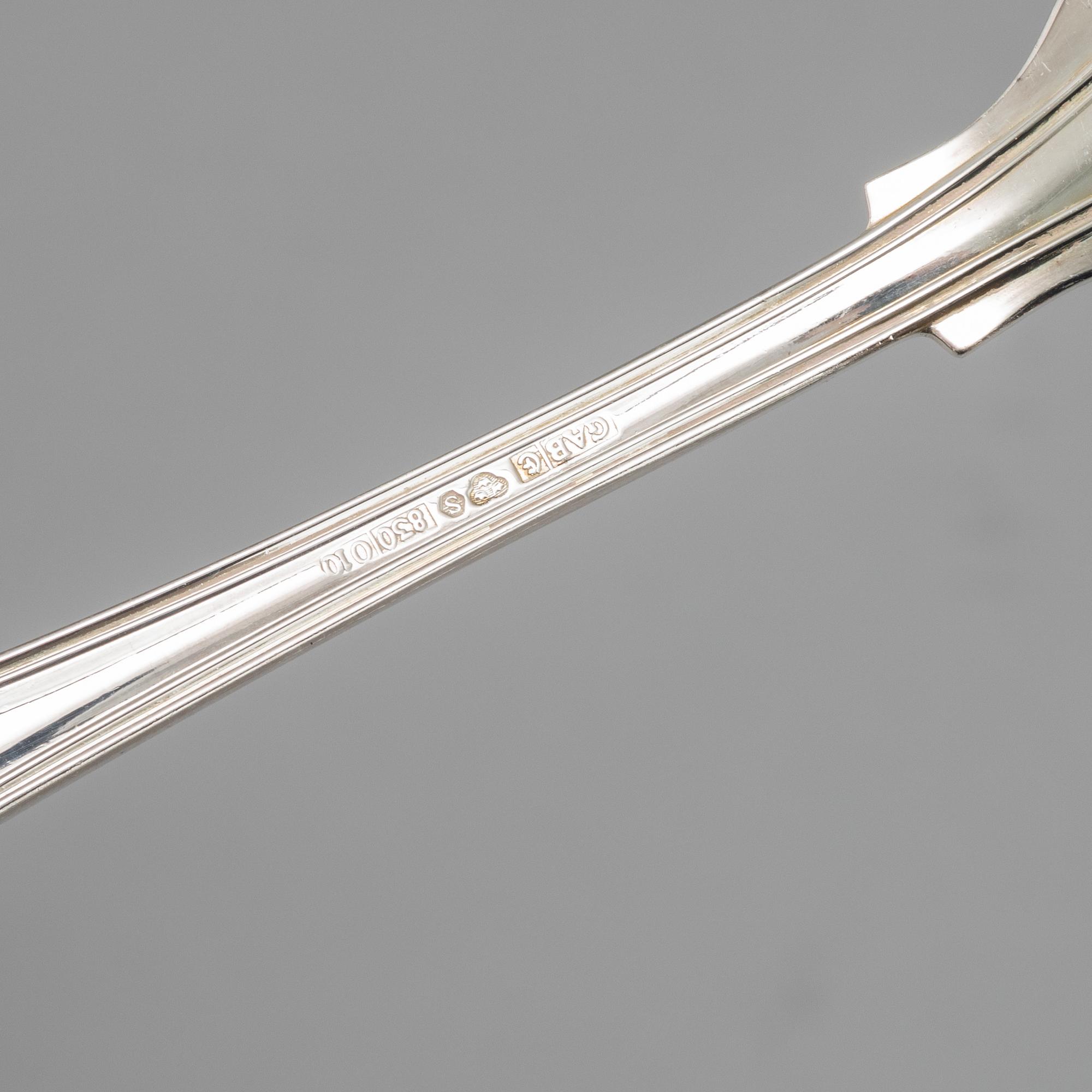 A 12 piece silver cutlery set, modell 'Gammal Fransk', mark of GAB, Eskilstuna.