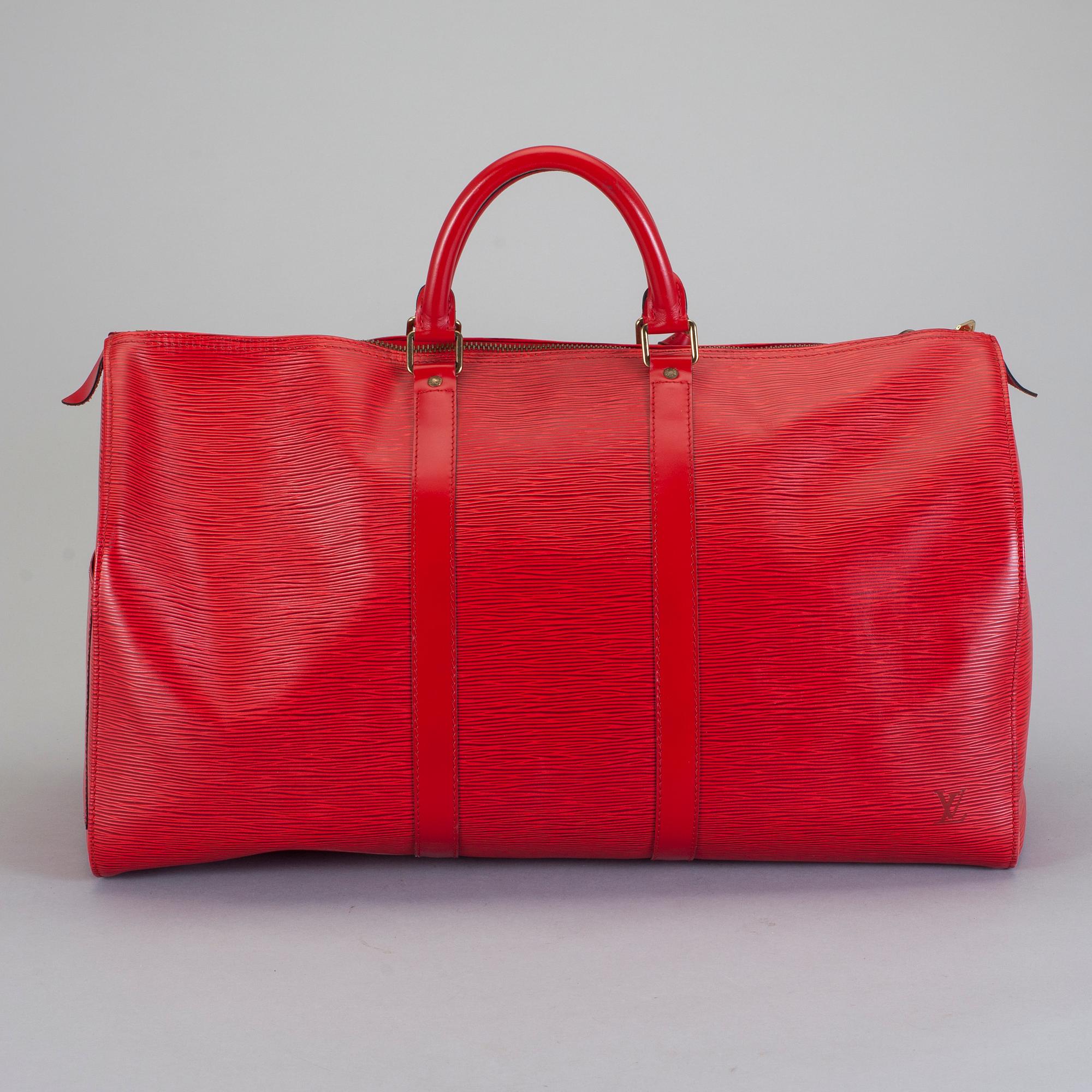 VÄSKA, "Keepall 50 Epi", Louis Vuitton.