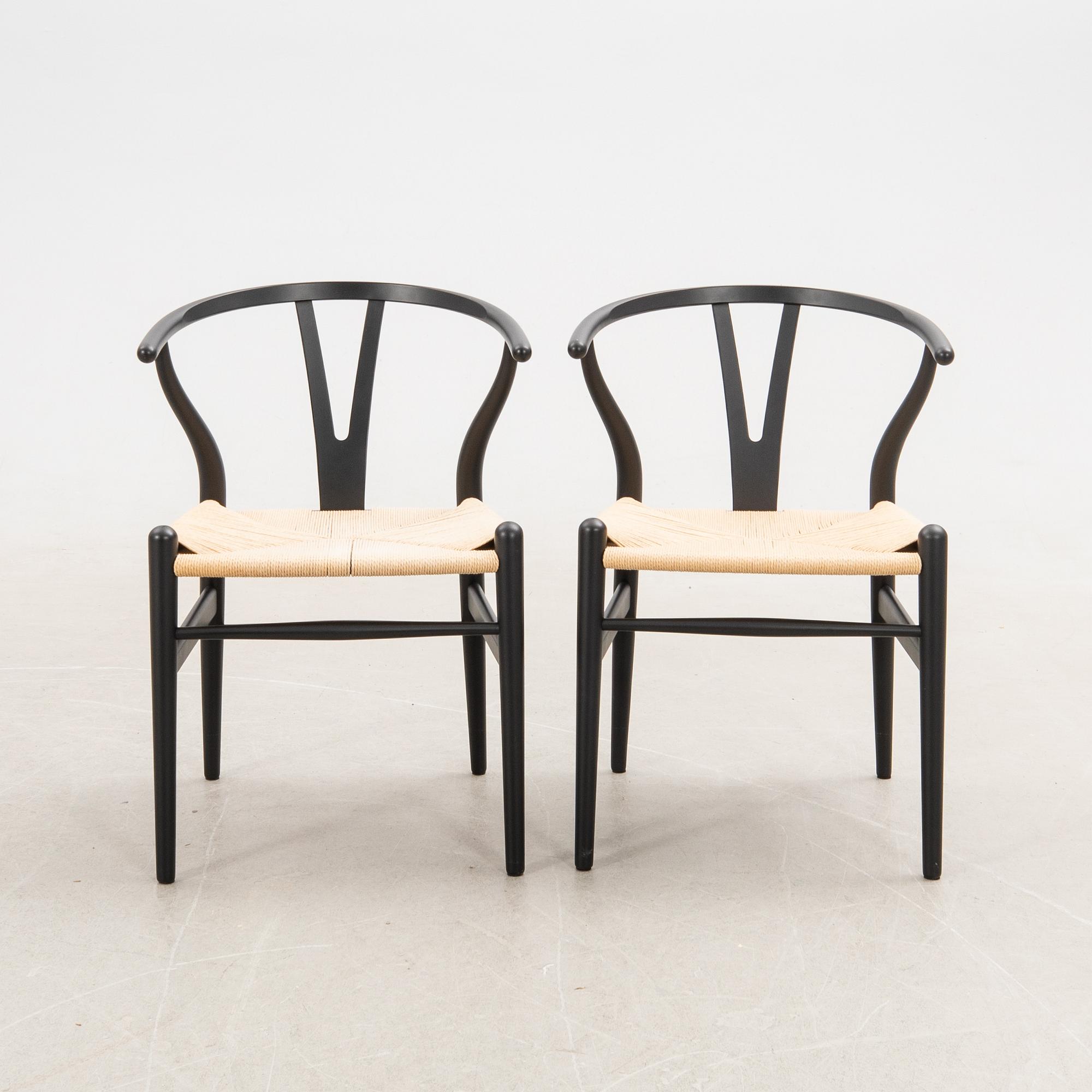 Hans J. Wegner, chairs, 10 pcs, CH-24 "The Y Chair" Carl Hansen & Son Denmark 21st century.