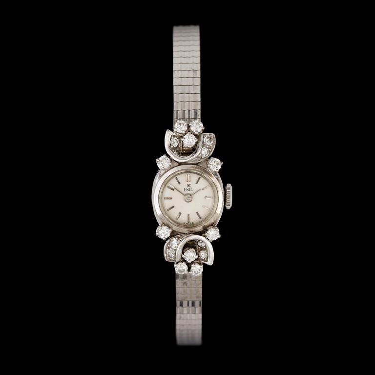 DAMARMBANDSUR, Ebel, 18k vitguld, briljanter tot ca 0,66 ct. Tot vikt ca 28,8 g.