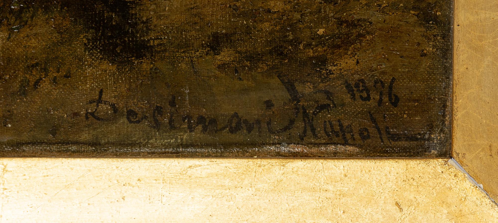 English artistt oil on canvas, signed and dated 1896.