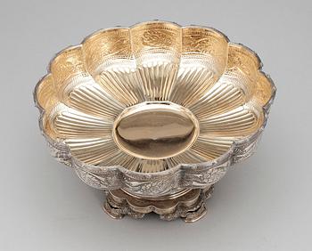 SKÅL PÅ FOT, sterling. TIFFANY & Co, 1900-talets mitt. Vikt ca769g.