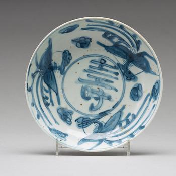 A set of nine blue and white dishes, Ming dynasty, Wanli (1572-1620).