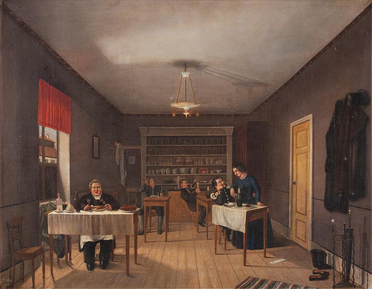 Melker Fredrik Sjösteen (Sjösten), "Interiör av en källare i Stockholm" (=Interior from a basement in Stockholm).