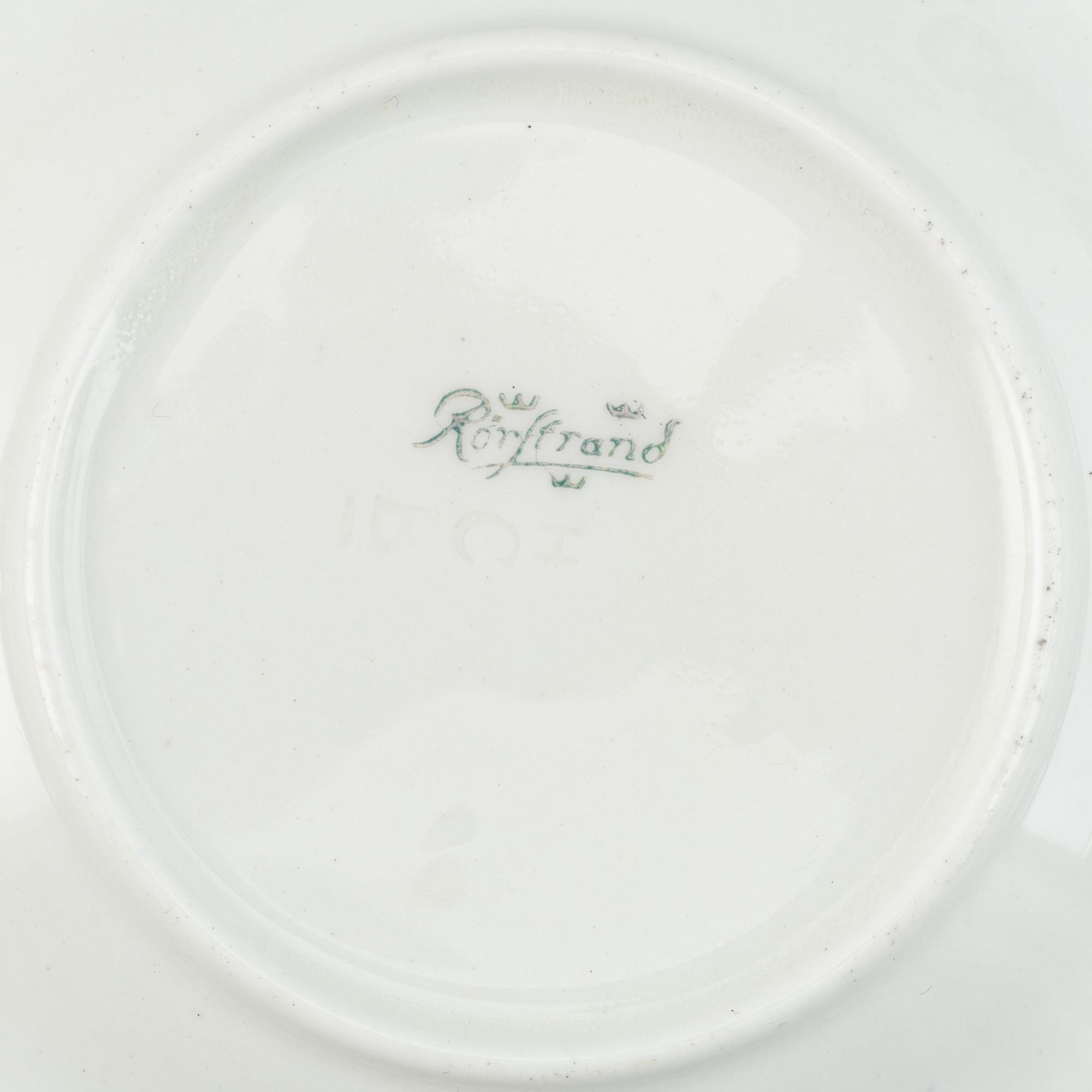 Twelve cream cups with saucers, Rörstrand and Lidköping, early 20th century.