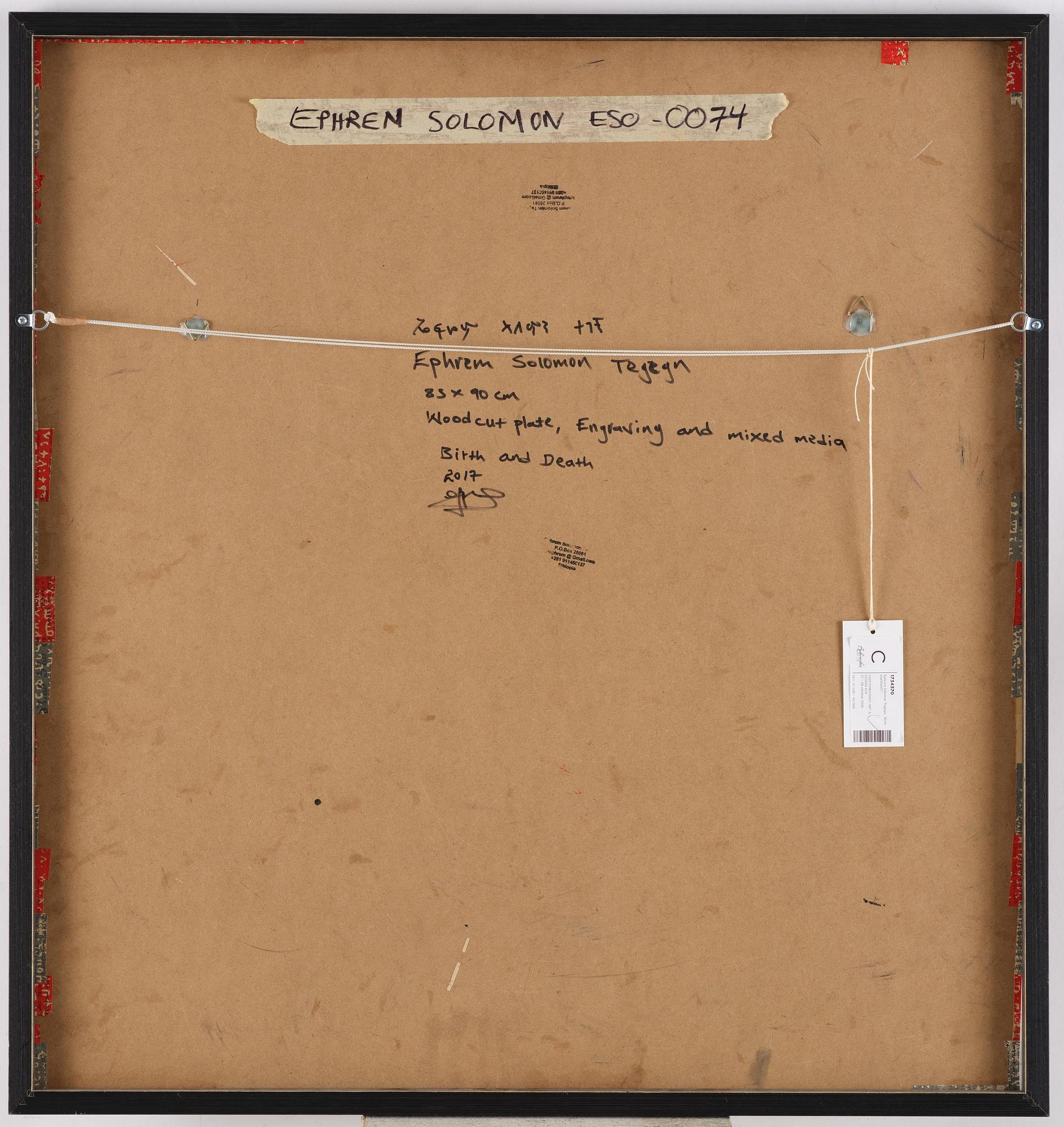 Ephrem Solomon Tegegn, "Birth and Death".