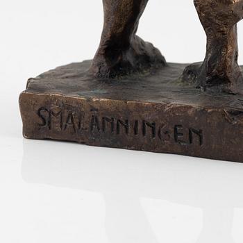 Bror Marklund, skulptur, signerad, brons, höjd 23 cm.
