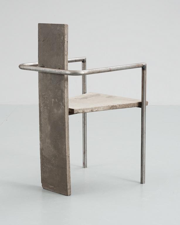 A Jonas Bohlin 'Concrete' armchair, Källemo, Sweden 1981.