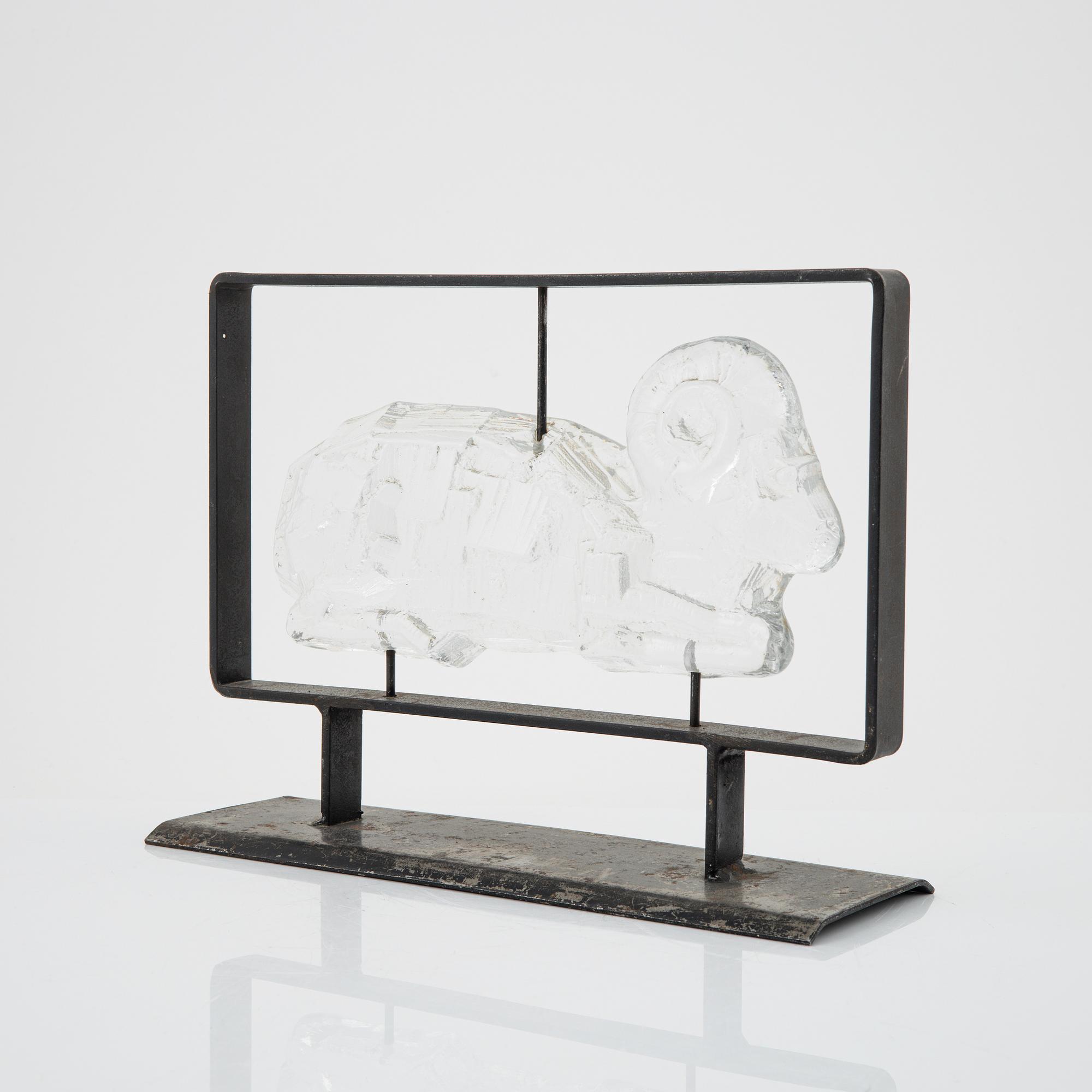 Erik Höglund, skulptur, glas och järn, Boda.