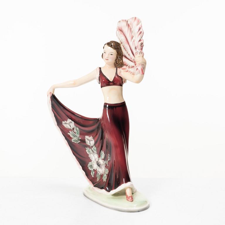 Stefan Dakon, a creamware figurine, Goldscheider, Austria, 1930's/40's.