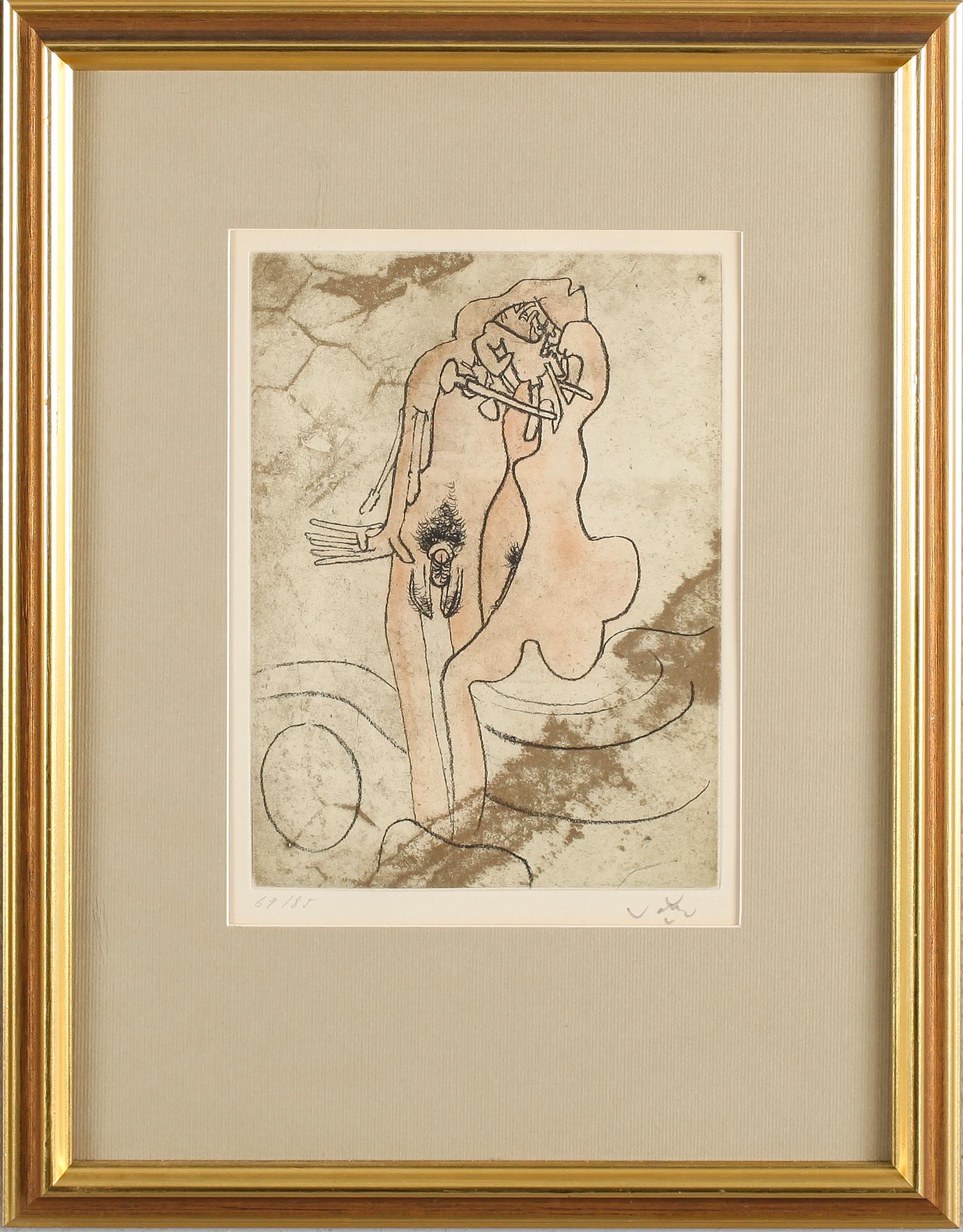 ROBERTO MATTA, 2 st, färgetsningar, signerade, numrerade 69/85.