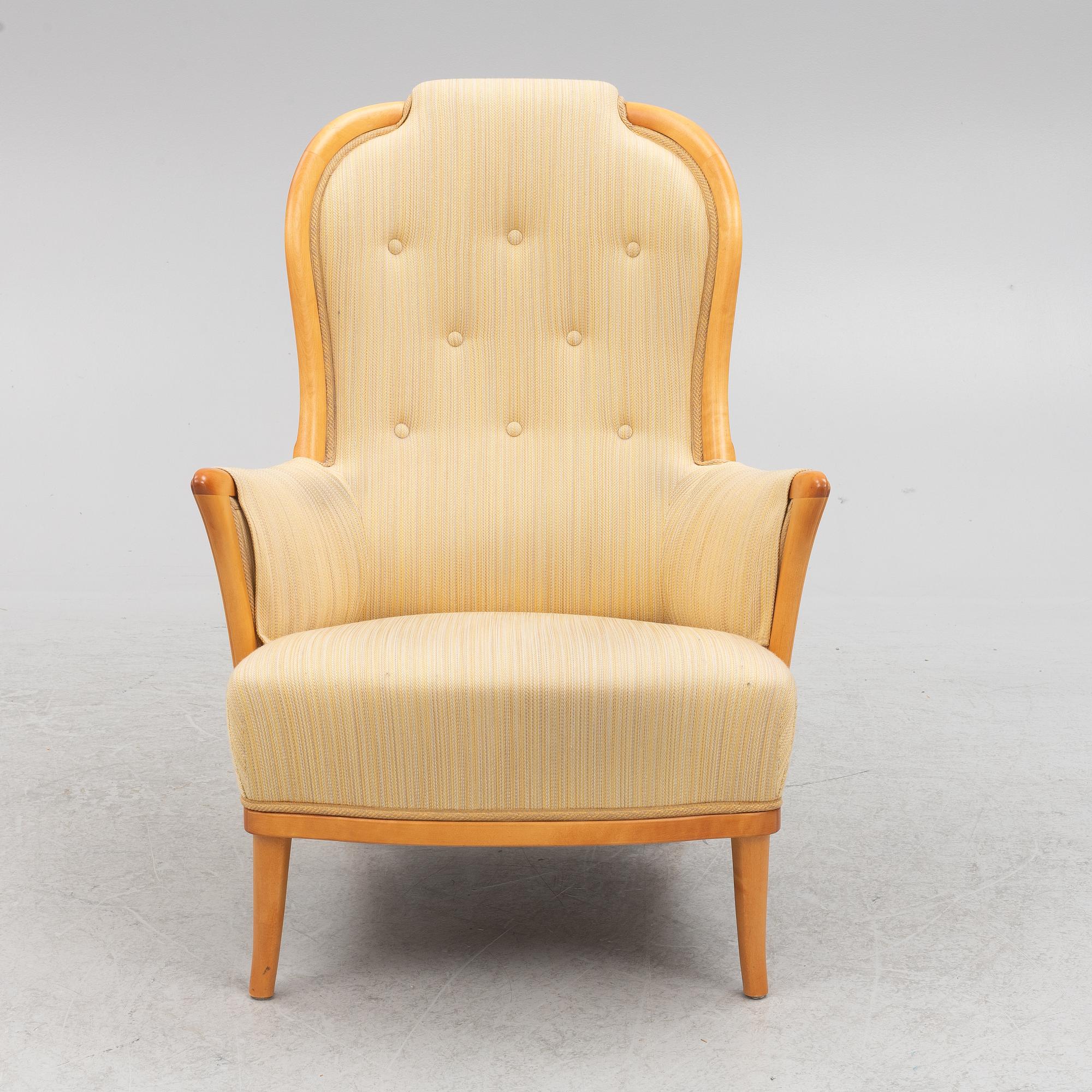 Carl Malmsten, armchair, "Vår Fru", OH Sjögren, Tranås, Sweden, half of the 20th Century.
