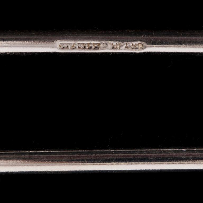 Elis Kauppi, HALSSMYCKE, sterling silver, rökkvarts, Kupittaan Kulta. Export stämplar.
