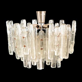 A 1960s "Ice block chandelier" by J.T Design, Kalmar, Austria, 1960s.