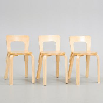 STOLAR, 3 st, modell nr 65, Alvar Aalto, Artek.