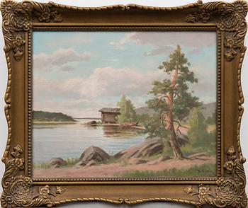 UUNO SOLDAN, öljy kankaalle, signeerattu.