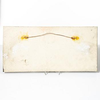 Stig Lindberg, a glazed stoneware plaque, Gustavsberg Studio 1950s-60s.