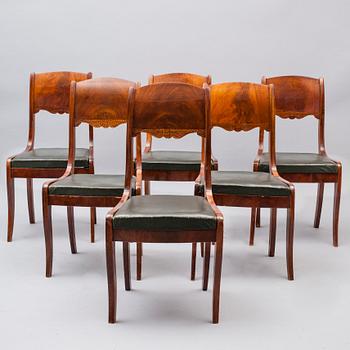 STOLAR, 6 st, biedermeier, Ryssland, 1800-talets mitt.