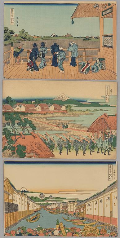 Katsushika Hokusai, after, from the series 'Thirty-six Views of Mount Fuji', 20th century.