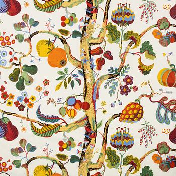 Josef Frank, gardiner, ett par, "Vegetable Tree", Firma Svenskt Tenn.