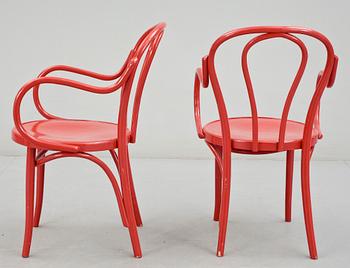 KARMSTOLAR, ett par, Thonetstil, 1900-talets första hälft - mitt.