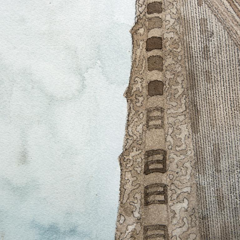 Jorge Castillo, a signed and dated water colour.