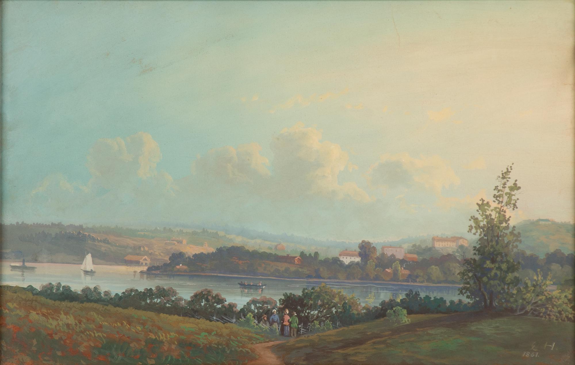 Svensk konstnär, 1800-tal, Vy mot Stockholm/I Stockholms utkanter, ett par.