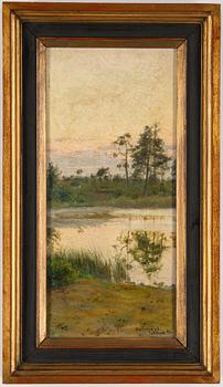 Herman Lindqvist, oil on canvas, signed and dated Gotland -92.