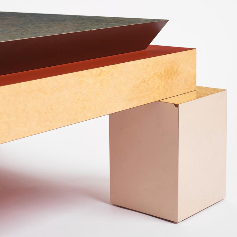 Ettore Sottsass, a "Holebid" coffee table, Memphis, Italy, post 1984.