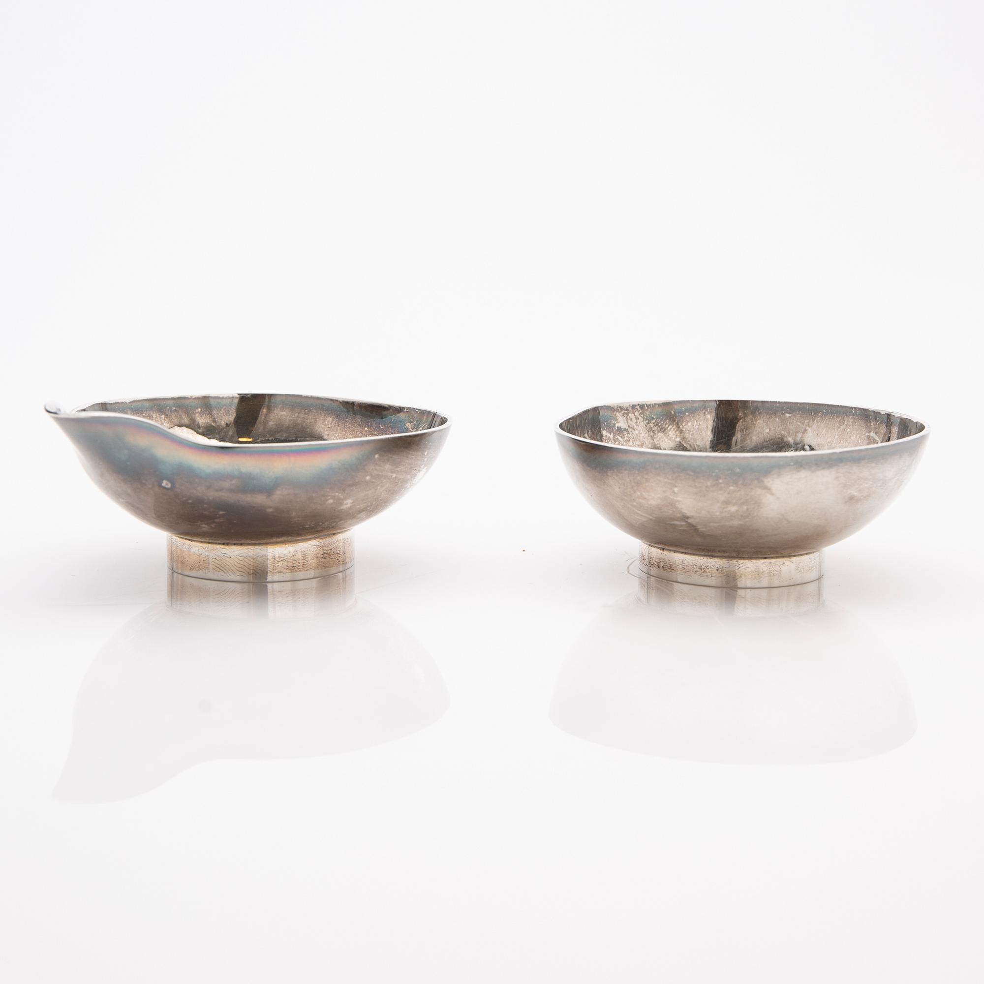 Elon Arenhill, Bowls, 2 pcs, sterling silver, Malmö, 1993.