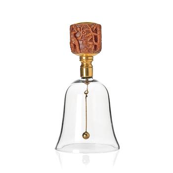 401. Estrid Ericson, a glass and amber table bell, Svenskt Tenn Sweden.