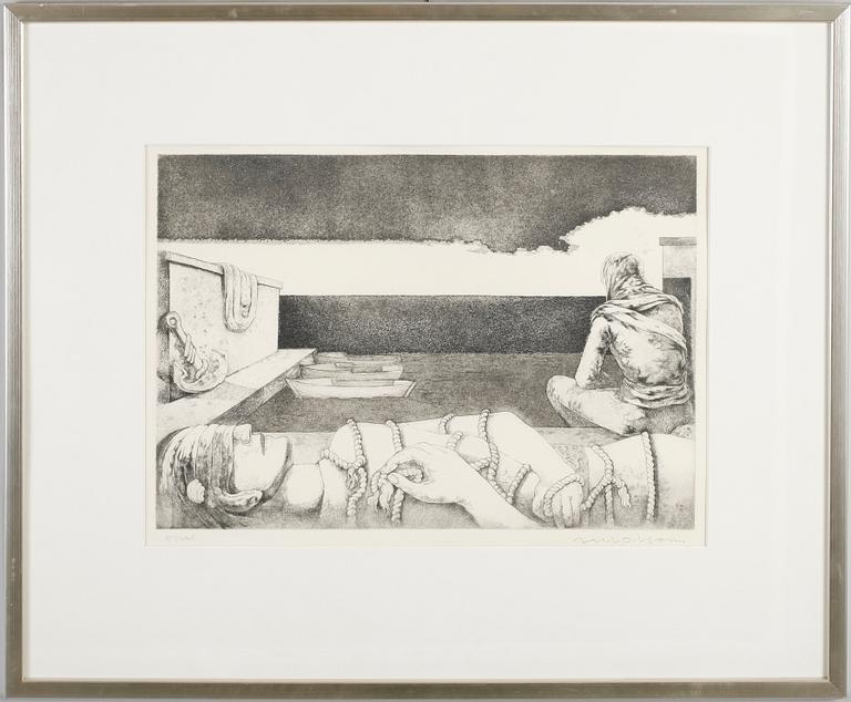 AXEL OLSON, etsning, sign, essai.