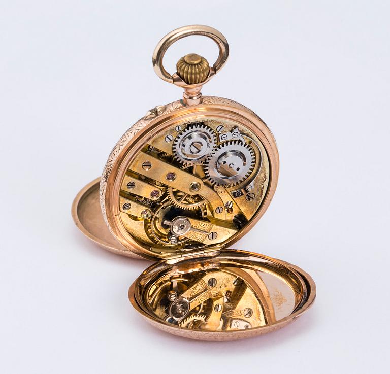 FICKUR, 14 K. Clemence frères. Tot 35g.