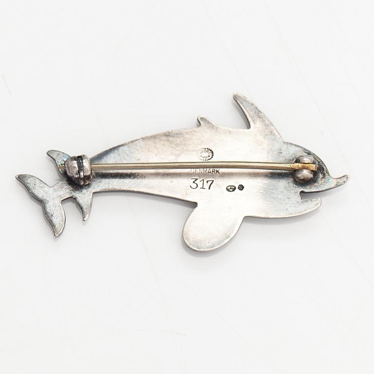 Georg Jensen. A sterling silver brooch. Copenhagen.