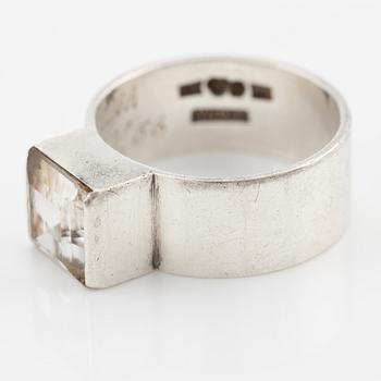 Wiwen Nilsson, ring, silver and rock crystal, Lund 1956.