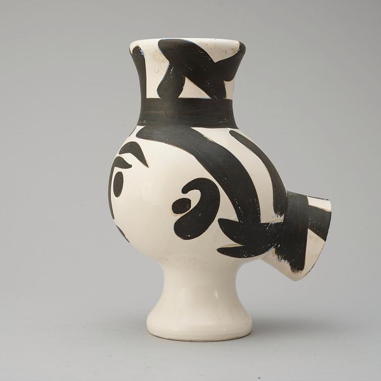 A Pablo Picasso faience pitcher 'Chouette femme', Madoura, Vallauris, France 1951.