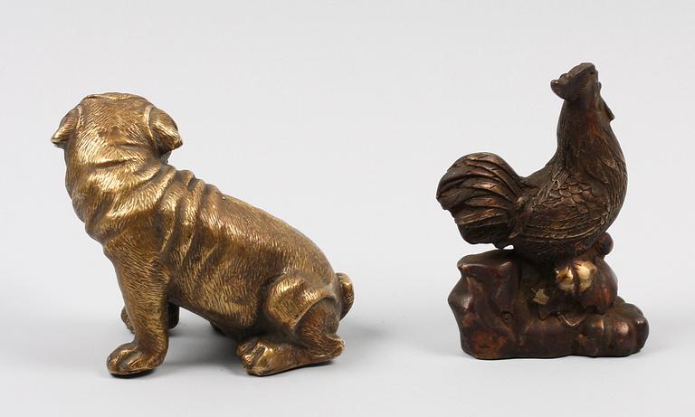 FIGURINER, 2 stycken. Metall, orientaliska.