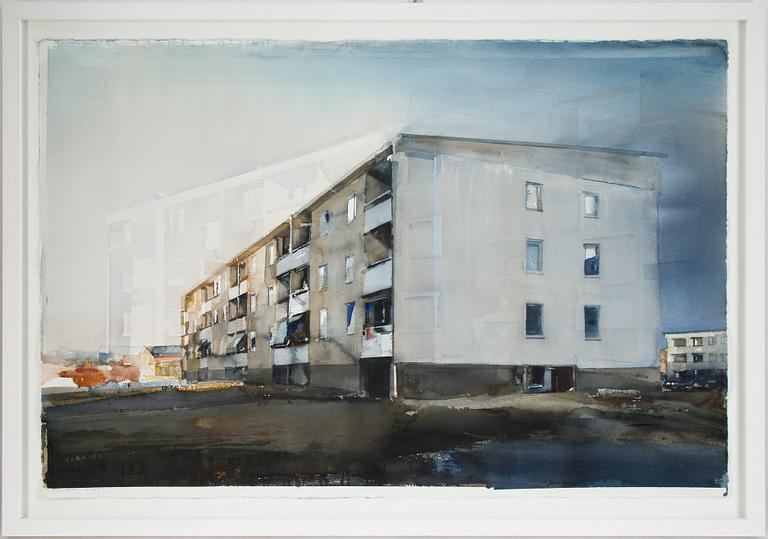 Lars Lerin, watercolour, signed Lars Lerin and dated 2007.