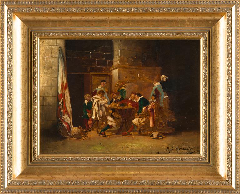 Ernest Meissonier, kopia efter, Kortspelsscen.