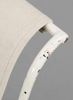 A Gustaf Isak Claesson lacquered metall and canvas easy chair, ca 1930.