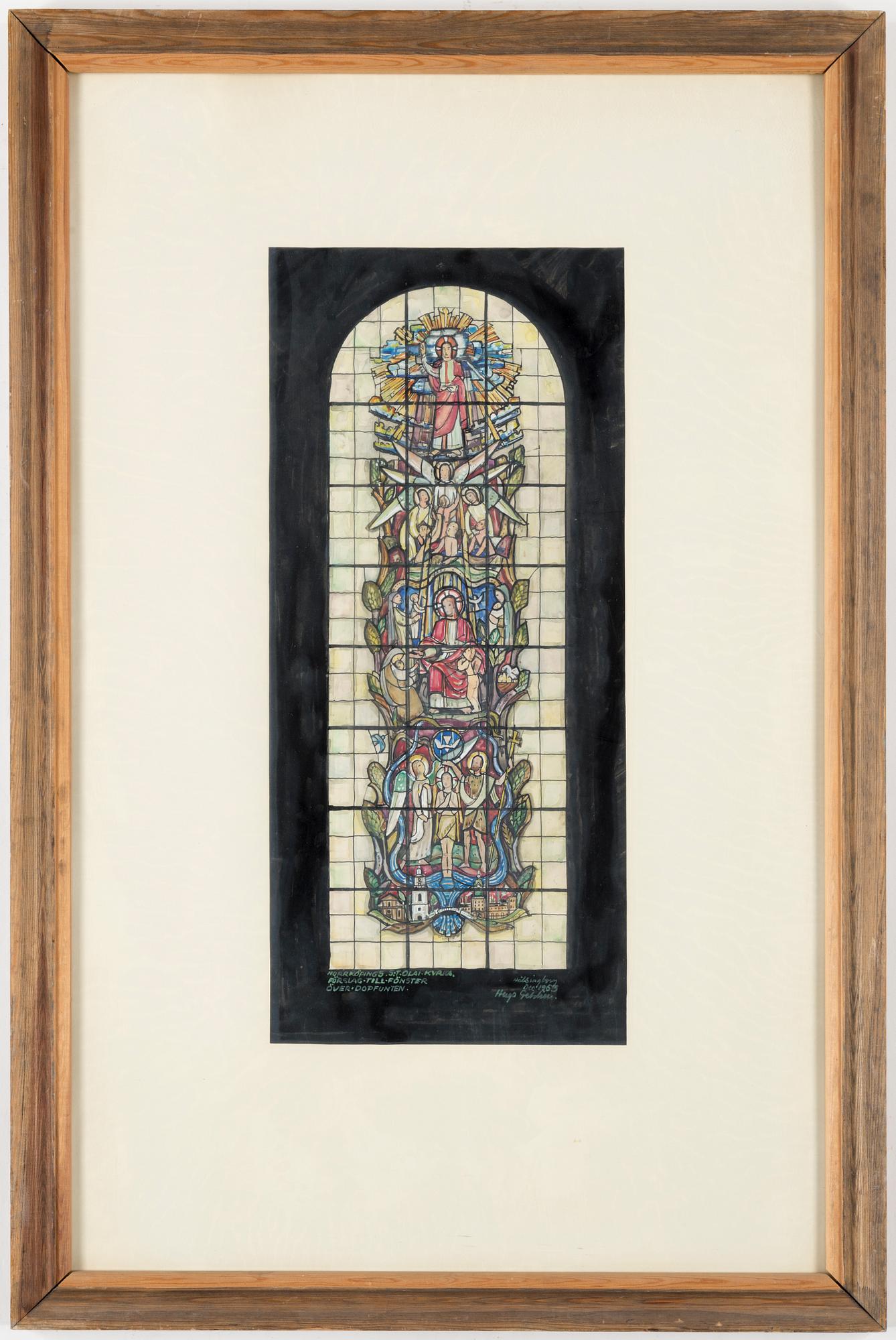 HUGO GEHLIN, Gouache and waterclour, signed.