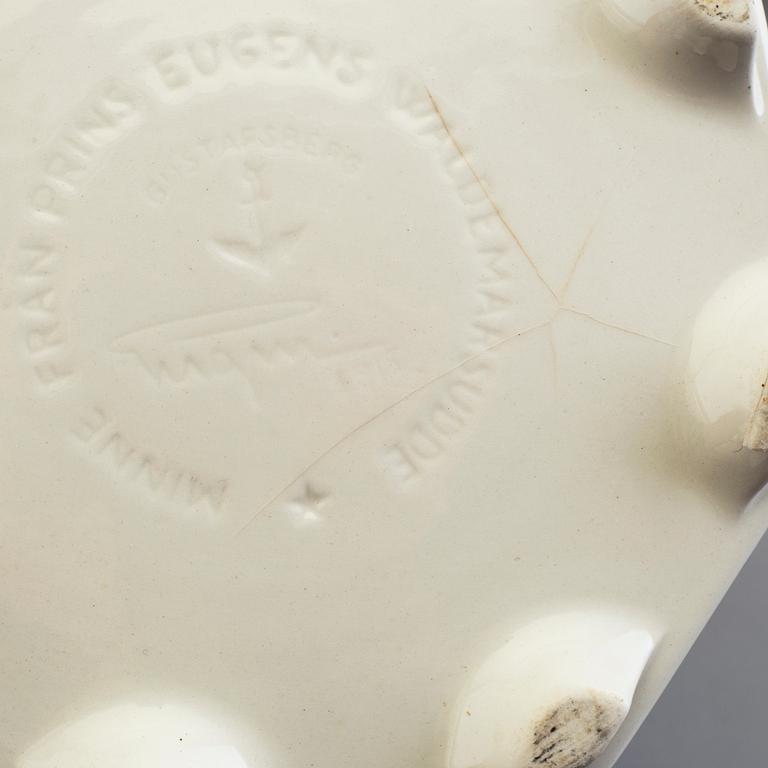 PRINS EUGEN, five porcelain 'Waldemarsudde' plant pots, Gustavsberg.