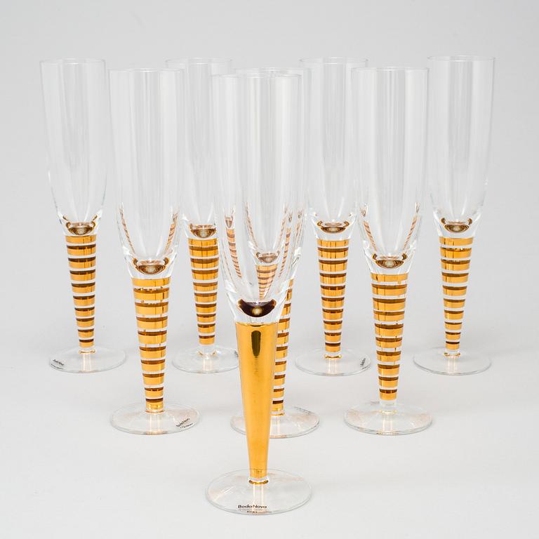 LISELOTTE HENRIKSEN, champagneglas, 8 st, glas, Boda Nova.