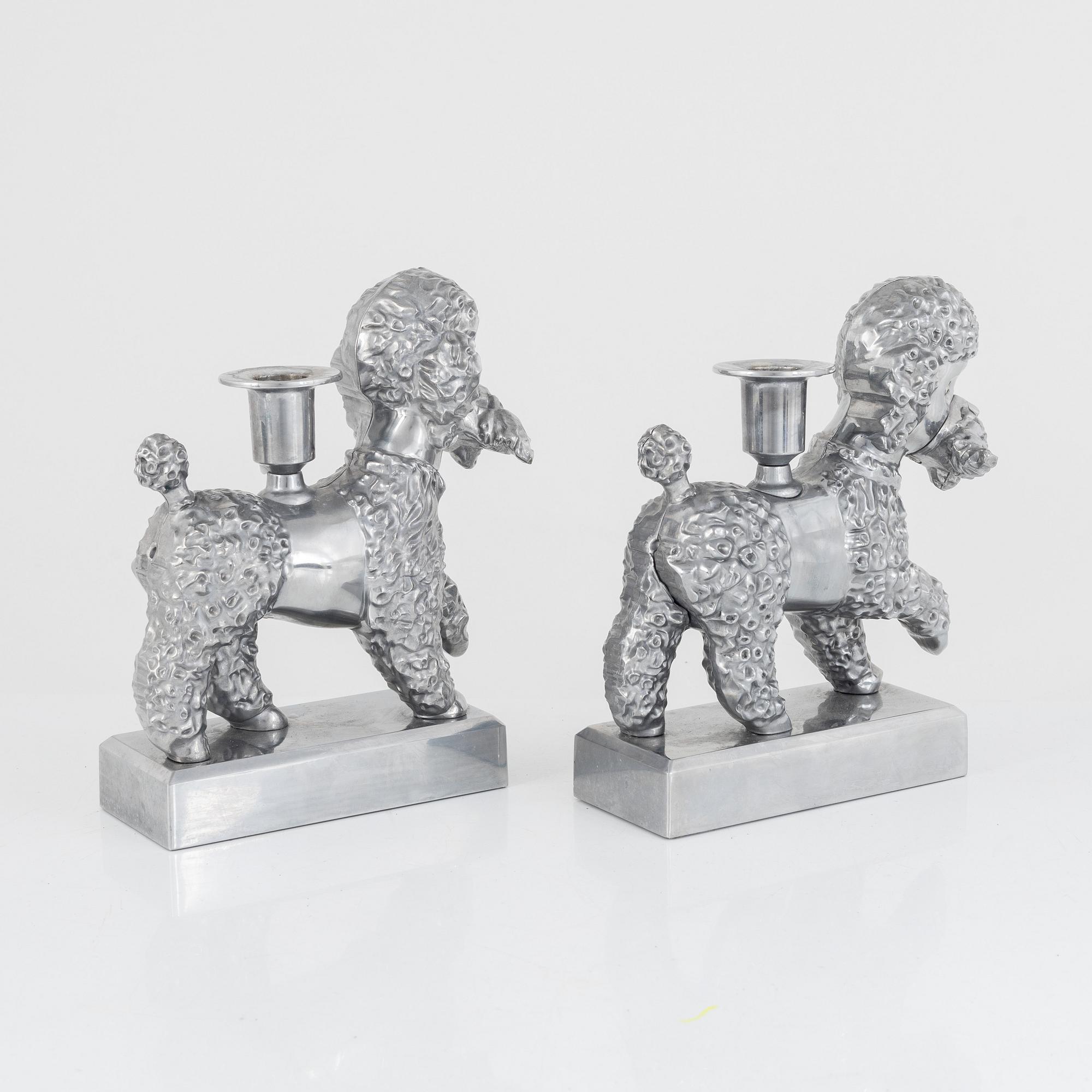 Per B. Sundberg, a pair of candlesticks, "Föremål", poodles, limited edition, Ikea 2018.