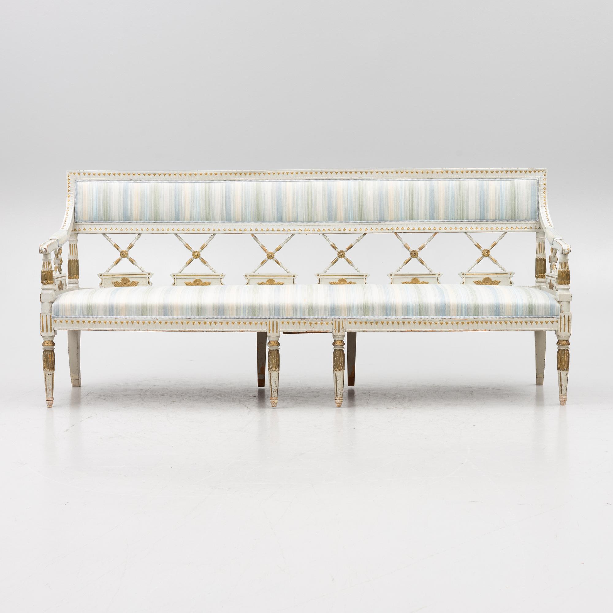 Sofa, late Gustavian, circa 1800.
